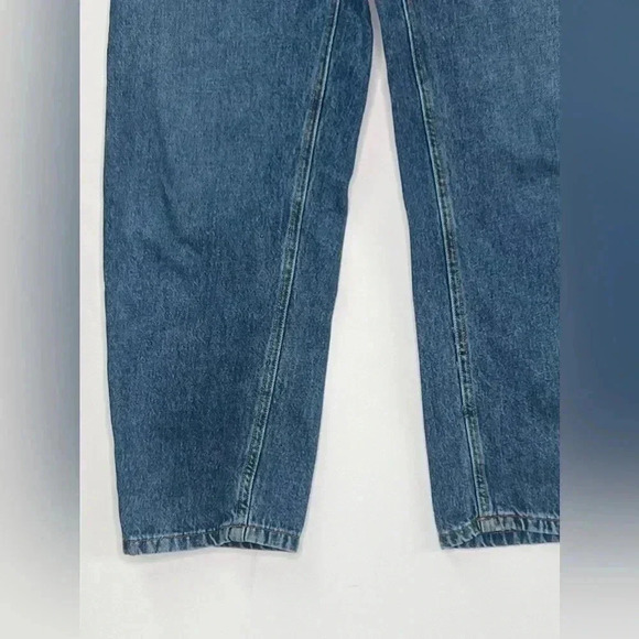 Zara Paper Bag Baggy Ultra High Rise Exposed‎ Button Fly Jeans Sz 6 - Picture 5 of 15
